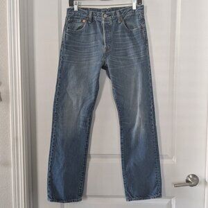 Levis 501 Jeans Men's 30x30 Button-fly Blue Denim Medium Wash No Stretch